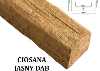 Belka Rustykalna Ciosana 19x17 cm JASNY DĄB