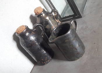 Zestaw naczyń ceramicznych ręcznie wykonanych. Zestaw naczyń ceramicznych ręcznie wykonanych.