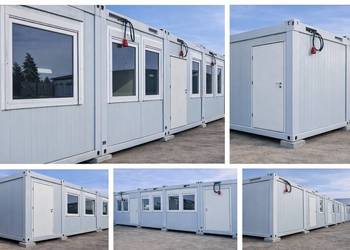 Kontenery modułowe 45 m² – komplet 3 szt. z WC, prysznicem i aneksem