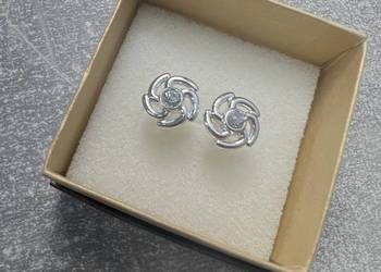 Kolczyki - srebrne kwiaty