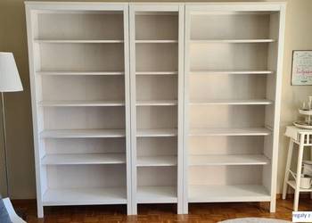 Regaly IKEA LEKSVIK-drewno-HEMNES czarne i  naturalne