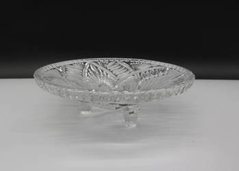 Vintage Kryształowa Patera na Nóżkach