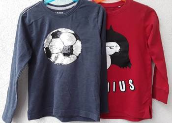 Dwie bluzeczki z długim rękawem 116/128