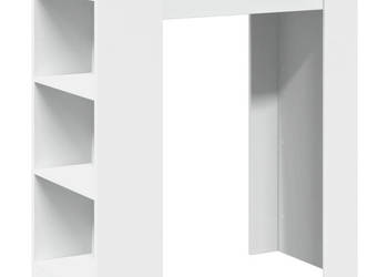 Stolik barowy z półkami biały 95x47x1035 cm WM-854382