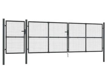 vidaXL Brama ogrodowa z siatki antracytowa 500x125 cm(SKU:154549)