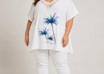 Stylowa TUNIKA bluzka oversize - UNI biust 140cm