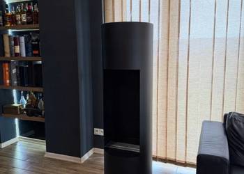 Biokominek Kominek wolnostojący 50 x 170 x 50 cm CZARNY