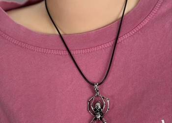 Naszyjnik z pajęczym wisioriem - styl gothic/rock