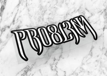 Naklejka K13 + PRO8L3M 5 x 2 cm widmo problem p8m #1