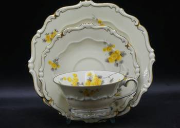 Komplet śniadaniowy Sorau Żary, żółte Mimozy Mimose, 1928 - 45