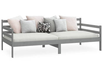Łóżko dzienne szare lite drewno sosnowe 90x200 cm WM-806937