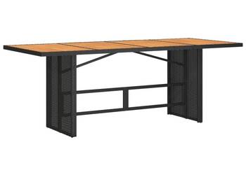 vidaXL Stół ogrodowy z akacjowym blatem, czarny(SKU:365309)