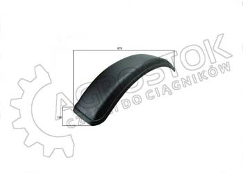 Błotnik plastikowy 190X870 6,00x16