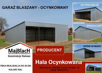 Jednospadowy Garaż Ocynkowany / Garaż Blaszany / HALA   – Maj-BlacH