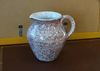 Dzbanek ceramiczny kamionka nakrapiany vintage retro