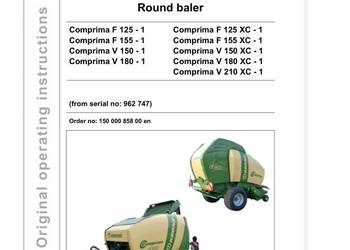 Krone comprima f125-1 f155-1 v150-1 v180-1 instrukcja obs. Krone comprima f125-1 f155-1 v150-1 v180-1 instrukcja obs.
