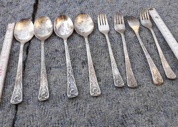 Sztućce Meh Rosja posrebrzane