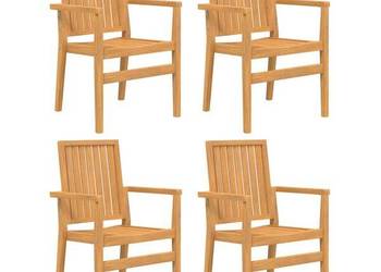 vidaXL Sztaplowane krzesła ogrodowe, 4 szt., 56,5x57,5x91 cm(SKU:3157901)