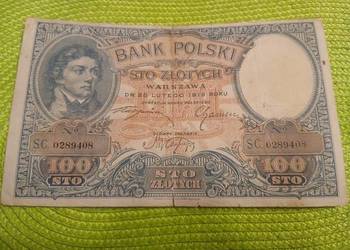banknot polski 100 złotych z 1919r