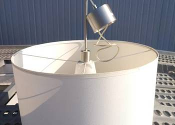 Lampa wisząca HAJFA 60cm biały abażur, stelaż biały z chromem OKAZJA!