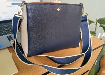 Accessorize London torebka damska listonoszka granat/ecru NOWA