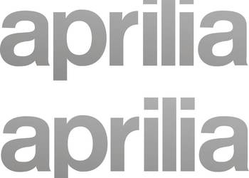 APRILIA 30x11cm srebrne proste naklejki na motocykl - Producent Naklejek
