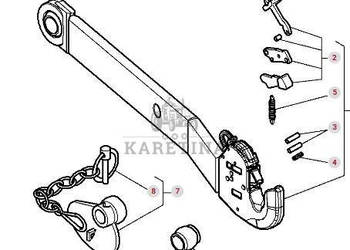 Massey Ferguson 5410 Belka Zaczepowa Prawa Lewa 4313494M91 4313495M91