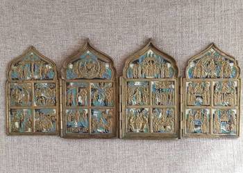 Stara rosyjska ikona podróżna