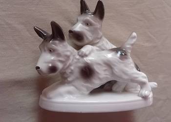 Figurka - dwa teriery szkockie. Grafenthal, autor projektu Carl Scheiding.