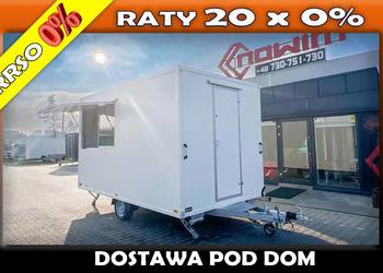 Przyczepa gastronomiczna gotowy biznes fast food mieszany 4 m od ręki