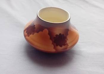 Wazonik art deco - spritzdekor, Stanislaw Mańczak - Chodzież. Sygn. 1923-36