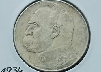 10 złotych J. Piłsudski 1934 r. Orzeł urzędowy - nr. 1