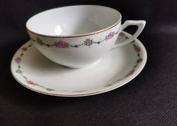 Stara przedwojenna filiżanka porcelana Giesche Art Deco 1928-1929 R. Czuday