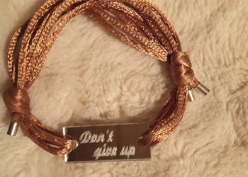 Bransoletka sznurkowa z grawerem Don't give up