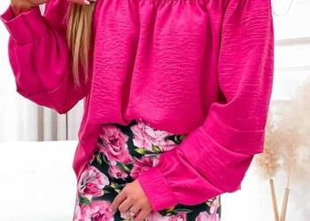 Bluzka Hiszpanka róż rozm. UNI biust 126cm