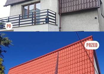 Malowanie mycie dachów elewacji płotów kostki hale produkcyjne HOUSE-MAL