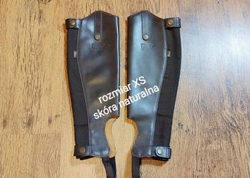 Czapsy oficerkowe z gumami Equi Comfort - rozm. XS, skóra ciemny brąz