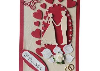 Kartki Pamiątka Ślub Para Młoda W Sercach B6 Ecri – Czerwień