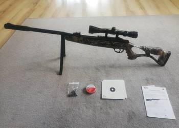MEGA MOCNA Wiatrówka Hatsan Airtact Camo 4,5mm zestaw