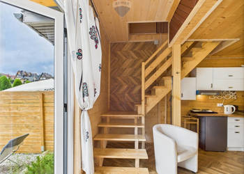 Drewniany dom w Murzasichlu z widokiem