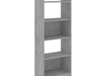 Regał na książki szarość betonu 60x35x180 cm WM-803411