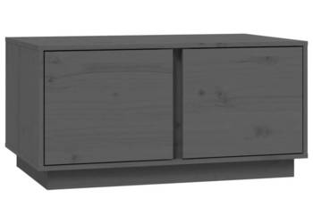 Stolik kawowy szary 80x50x40 cm lite drewno sosnowe WM-814421