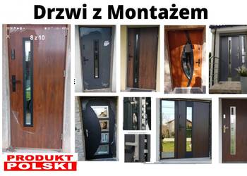 Drzwi zewnętrzne METALOWE z montażem