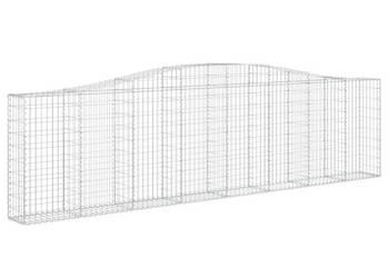 Kosze gabionowe 2 szt 400x30x100/120 cm galwanizowane żelazo WM-3145826