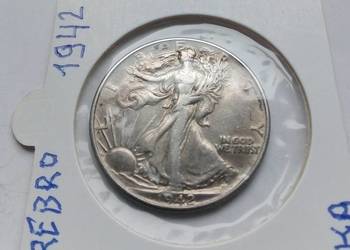 USA-HALF DOLLAR-1942 r-SREBRO (90 %-10 % MIEDZ)