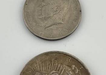 Srebrny Dolar USA 1922 Peace Dollar ( Dollar Pokoju ) + 2 monety GRATIS