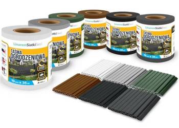 Taśma ogrodzeniowa 450g/m2, 19cm x 35m + klipsy