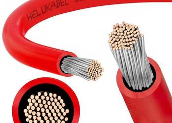 Kabel PV HELUKABEL H1Z2Z2-K 6mm2 CZERWONY UV odporny - 3.99 zł/mb
