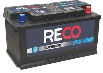 Akumulator RECO EFB 12V 75Ah 730A START STOP Radomsko ul.Krakowska 17