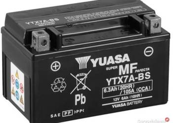 Akumulator motocyklowy YUASA YTX7A-BS AGM 6,3Ah 105A